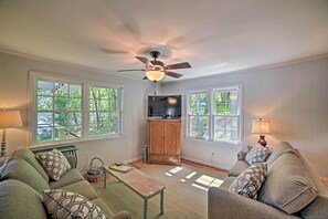 TV, DVD player, streaming services - Harrison Lakefront Cottage w/ Private Dock! (Harrison)