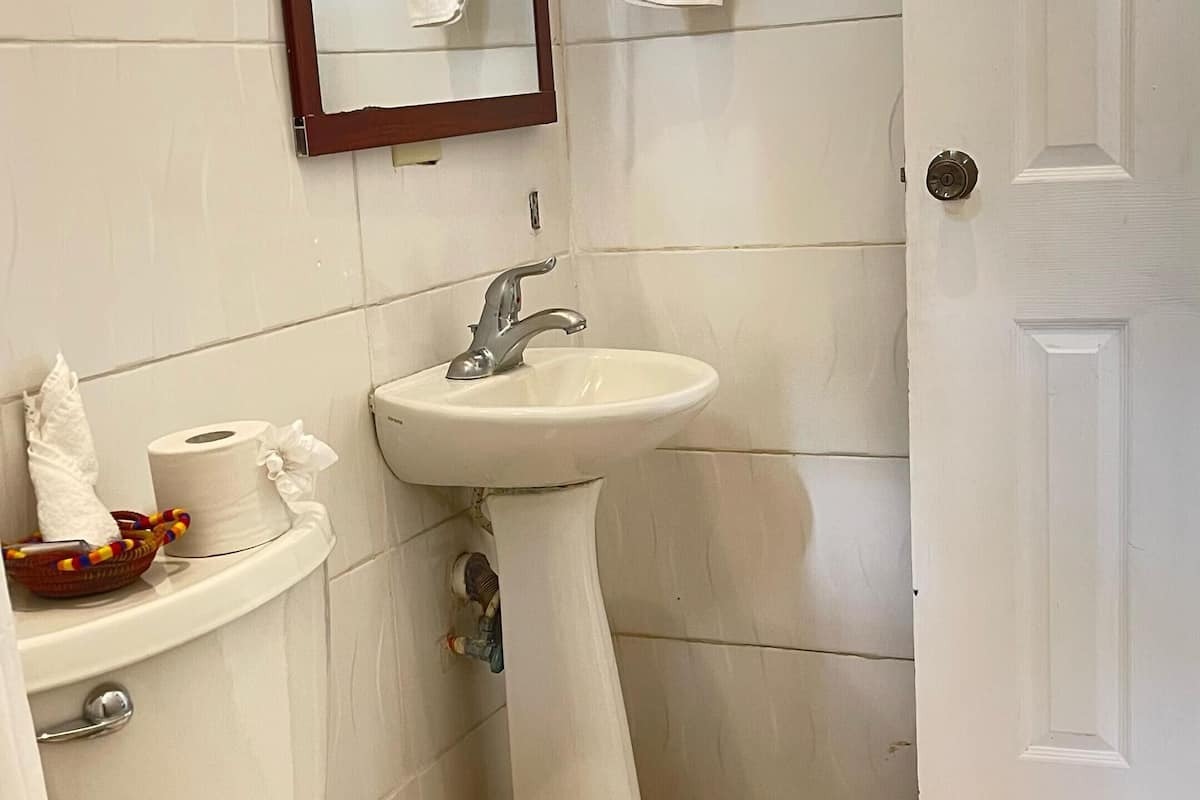 deluxe single room | bathroom | shower, free toiletries, towels