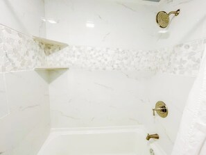 Bathtub, hair dryer