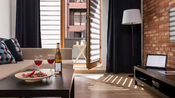 Superior Apartment, 1 Bedroom, Balcony | Premium bedding, in-room safe, soundproofing, iron/ironing board