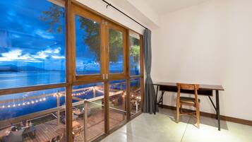 Vue depuis lâhĂ©bergement