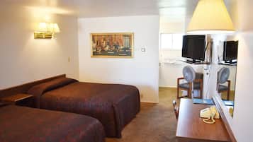 Standard Double Room, 2 Queen Beds, Non Smoking | Desk, laptop workspace, free cribs/infant beds, free rollaway beds