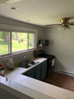 Microwave, oven, stovetop, dishwasher