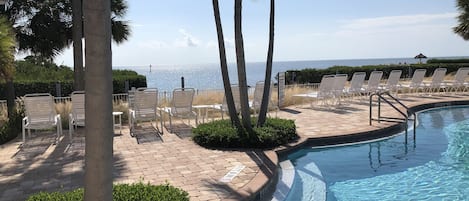 A heated pool