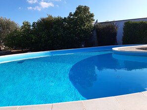 Outdoor pool -  First floor apt. Shared, wonderful 9 metre terrace, pool and tennis court -  (Cisternino)