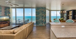 TV, DVD player - Luxury Oceanfront SR701 with Wraparound Balcony Pet Friendly (New Smyrna Beach)