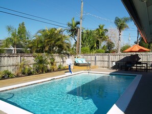 Outdoor pool, a heated pool