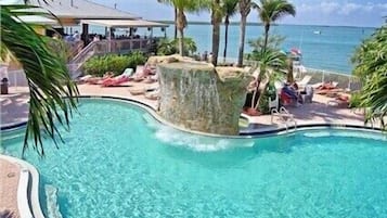 Utendørsbasseng og et oppvarmet basseng