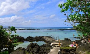 Sun-loungers, beach towels