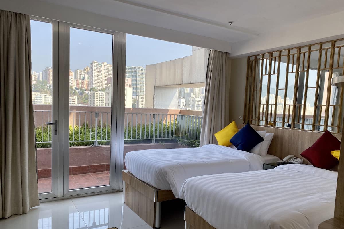 Appartement Penthouse, 2 chambres | Coffre-fort, bureau, rideaux dâobscurcissement