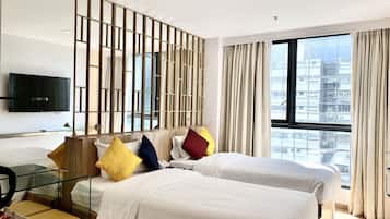 Superior Twin Room (City Plus) | In-room safe, desk, blackout drapes, iron/ironing board