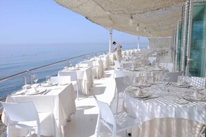Outdoor banquet area