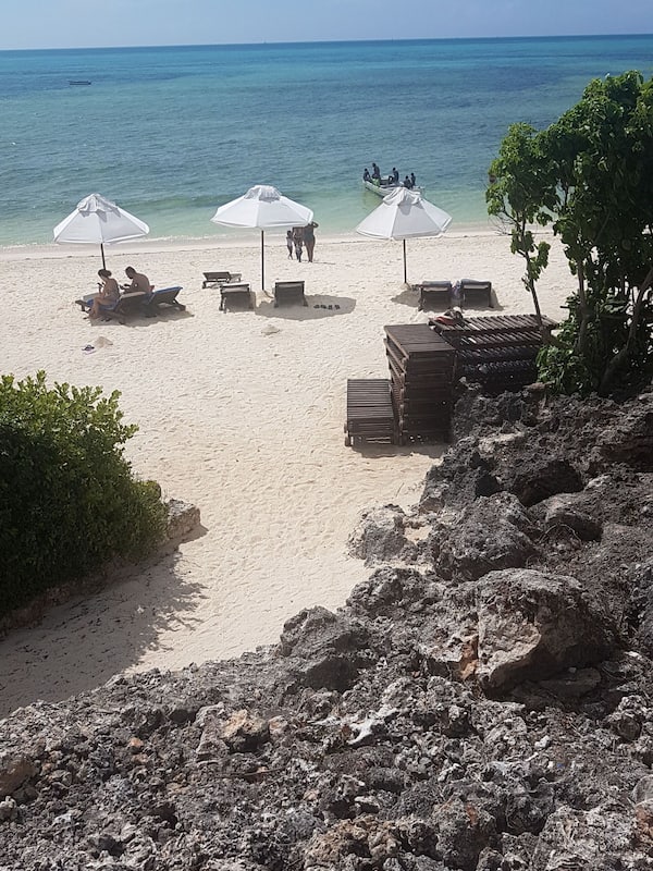 Private beach, white sand, free beach cabanas, sun-loungers