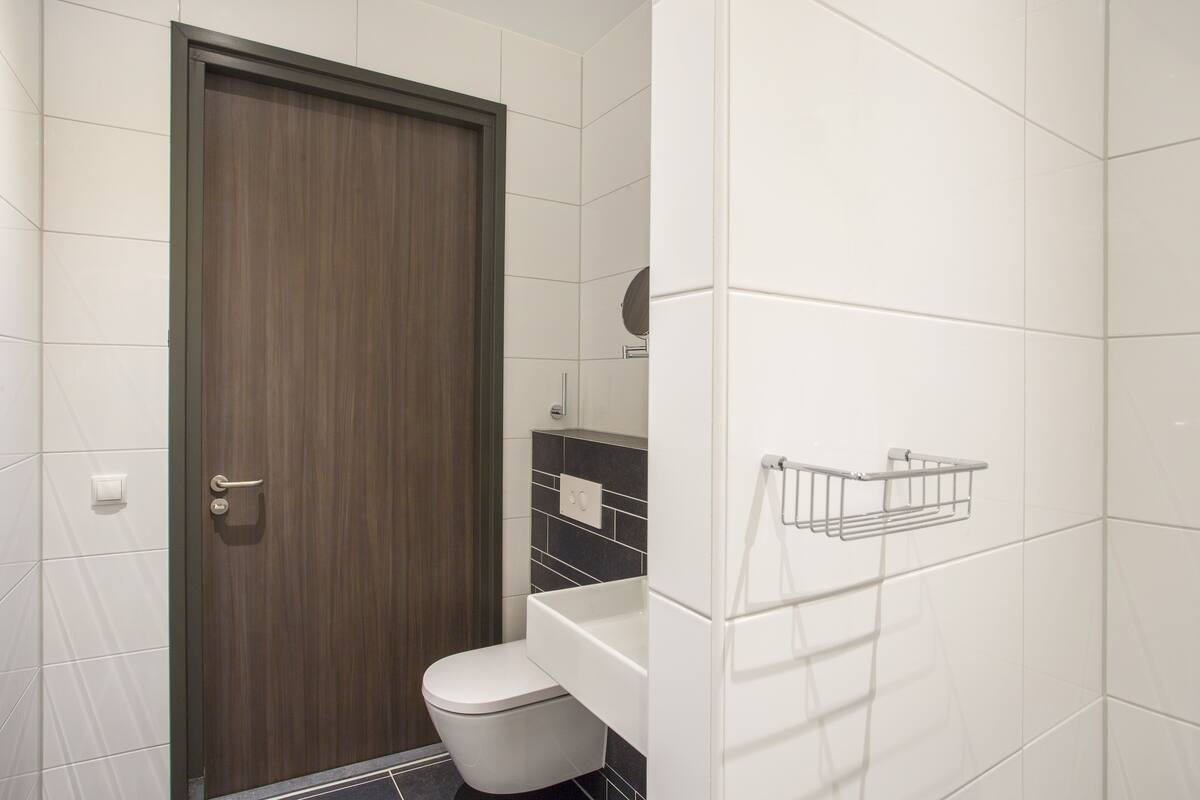 free toiletries, hair dryer, towels