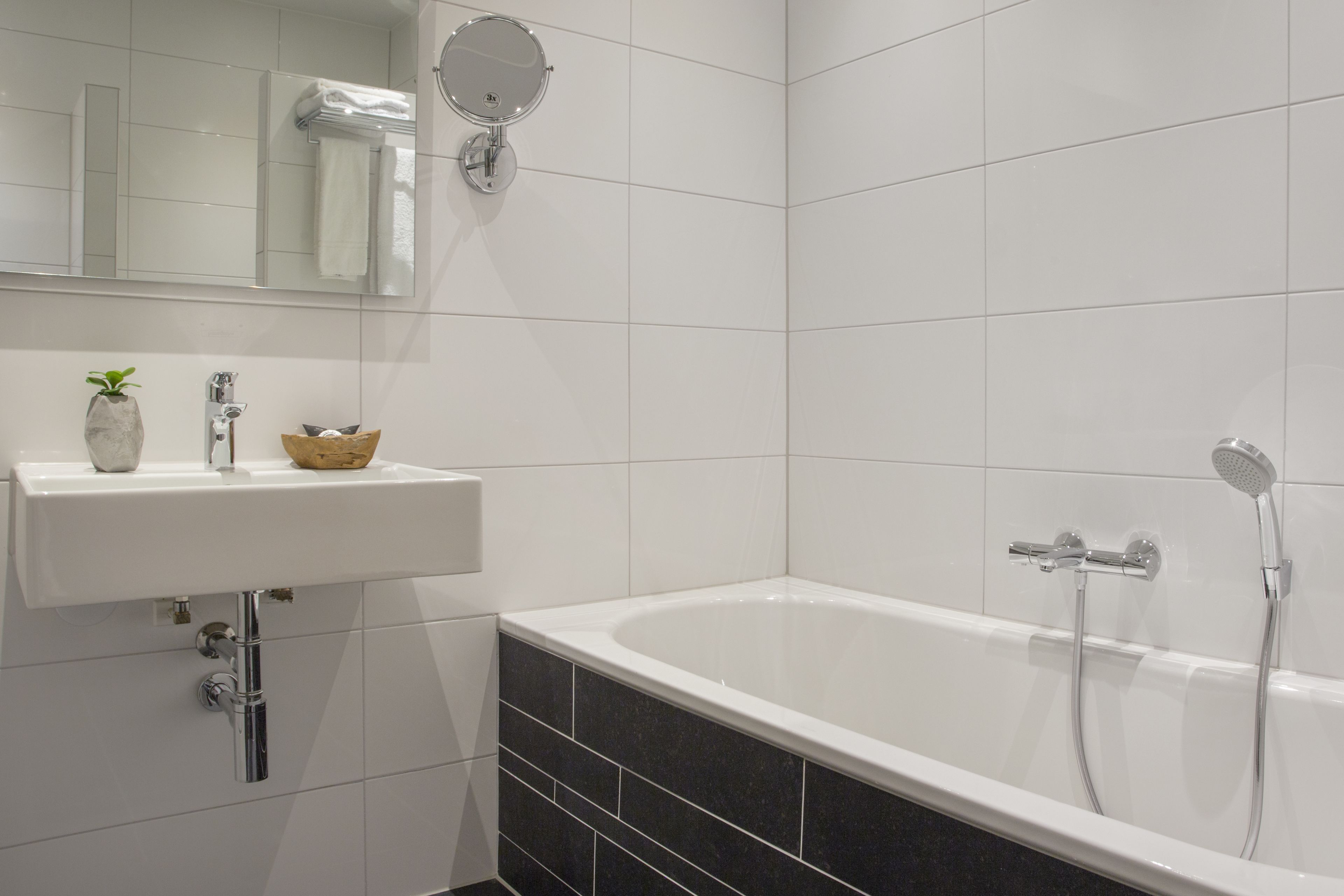 free toiletries, hair dryer, towels