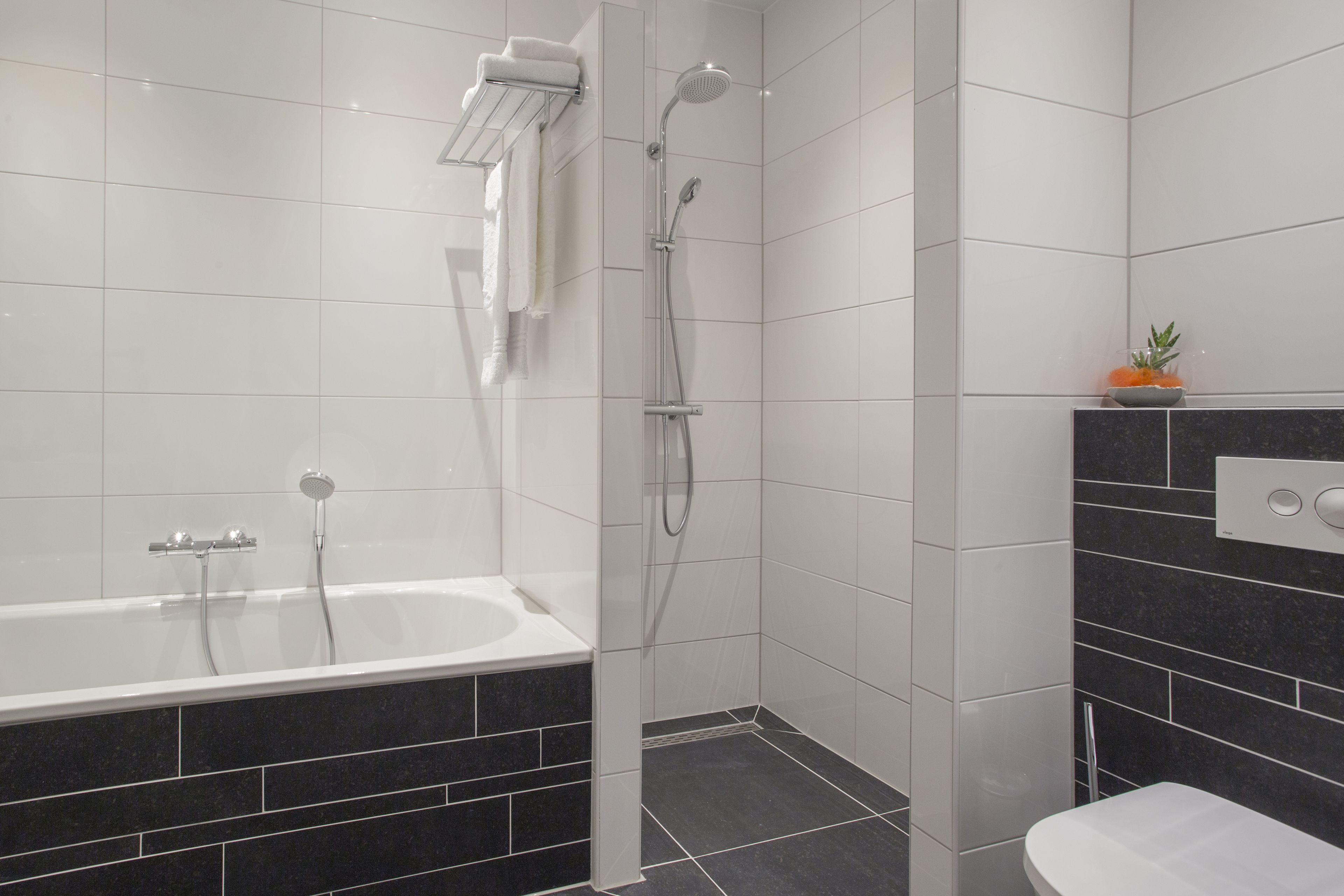 free toiletries, hair dryer, towels