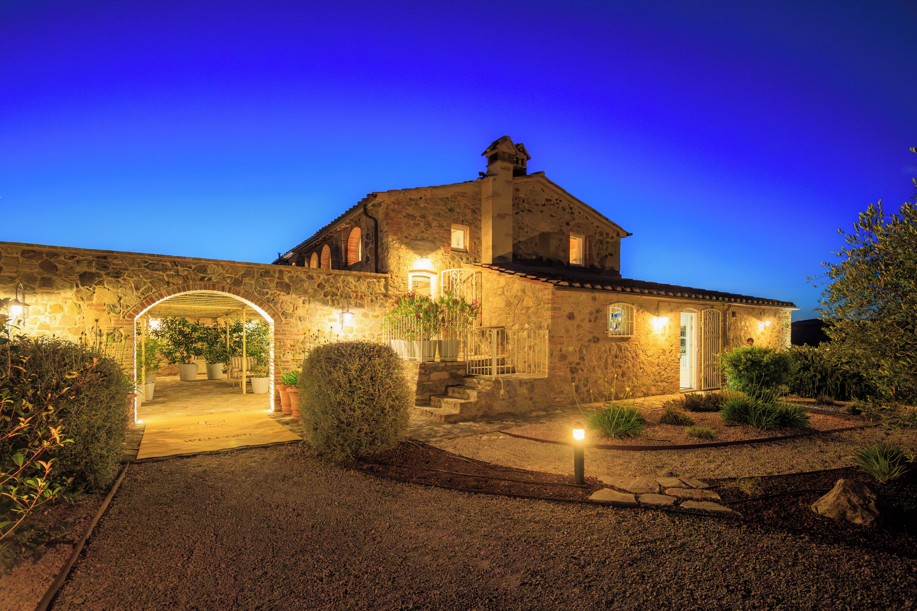 Front of property - evening/night