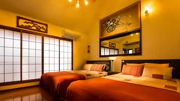 1 bedroom, desk, blackout curtains, iron/ironing board