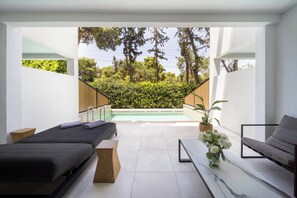Deluxe Suite, Private Pool | Terrace/patio - Azur Hotel (Vari-Voula-Vouliagmeni)