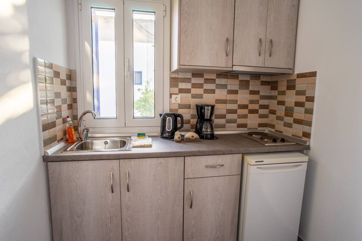 standard apartment, 1 bedroom, kitchen | private kitchen | fridge, stovetop, coffee/tea maker, electric kettle