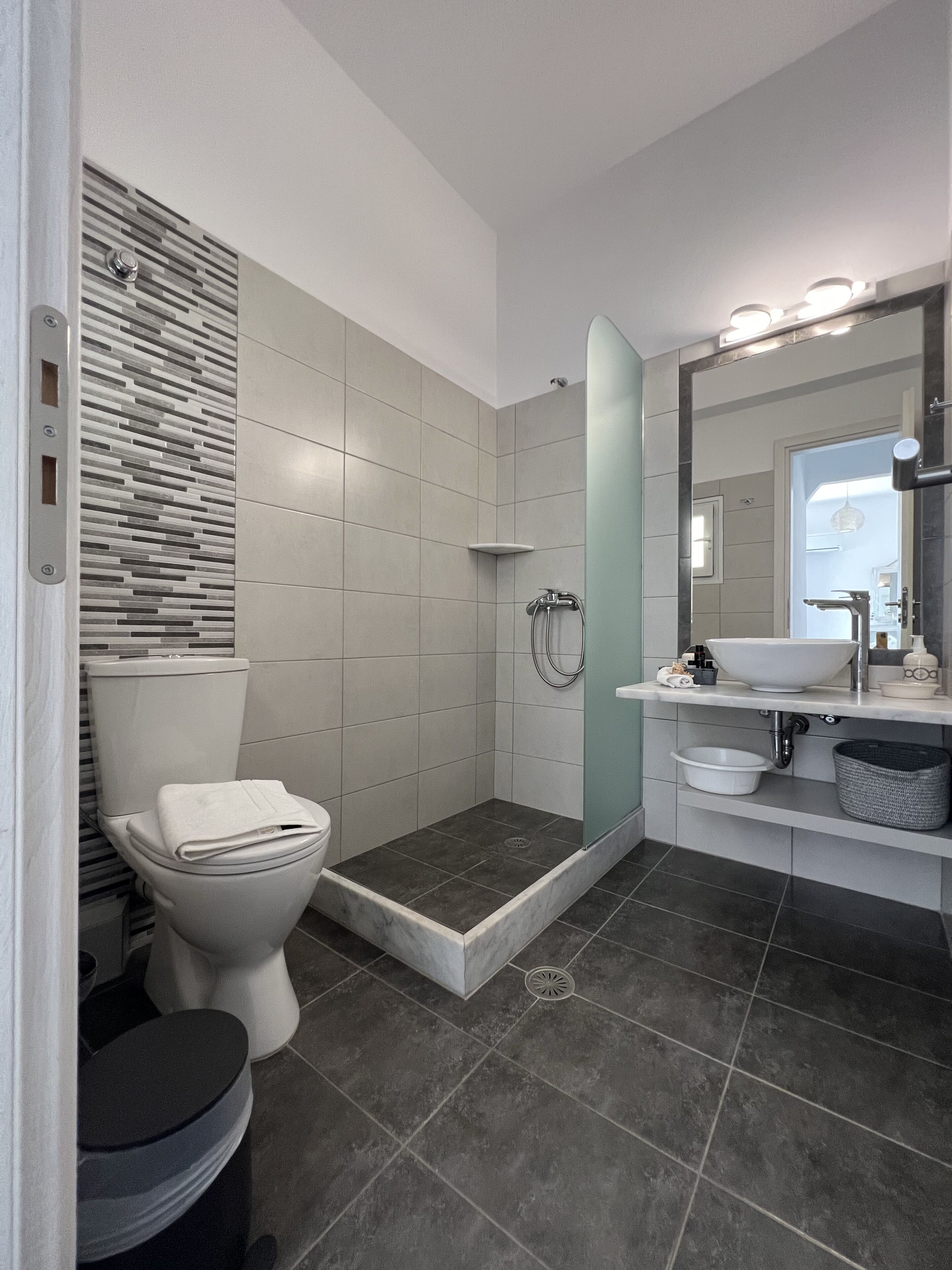 apartment, 1 bedroom, balcony | bathroom | shower, rainfall showerhead, free toiletries, hair dryer