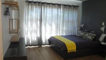 Estúdio, 1 cama Queen | Roupa de cama