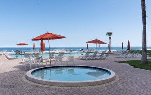 A heated pool - Sandpiper-Lovely direct beachfront condo ~ SP305 (New Smyrna Beach)