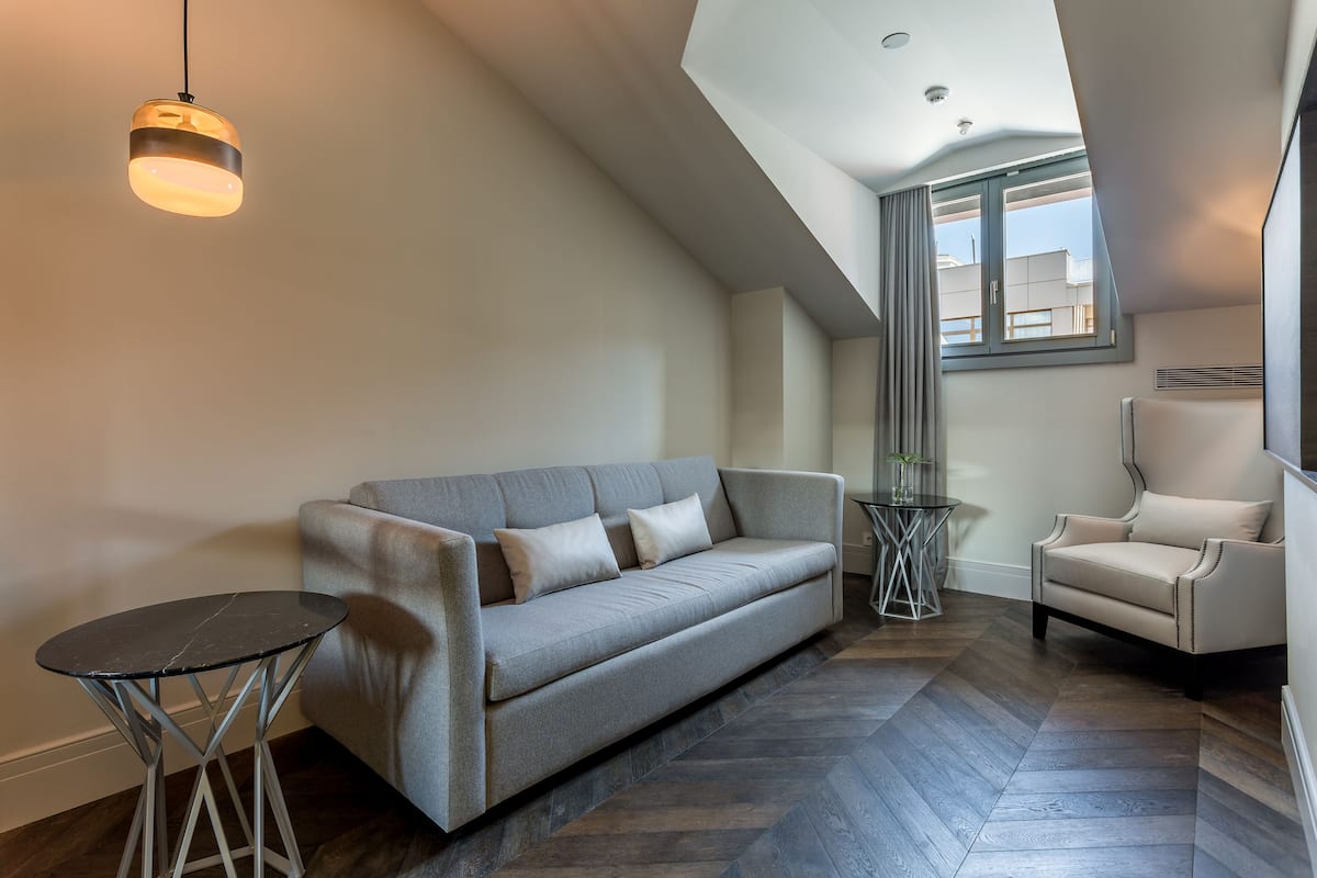 duplex | living room | flat-screen tv