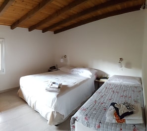 Family Triple Room, Multiple Beds, Private Bathroom | 1 bedroom, premium bedding, soundproofing, iron/ironing board