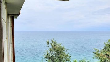 Deluxe tweepersoonskamer, gedeeltelijk uitzicht op zee | Terras