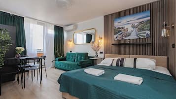 Appartement (max 8 person) | Een strijkplank/strijkijzer, gratis wifi, beddengoed