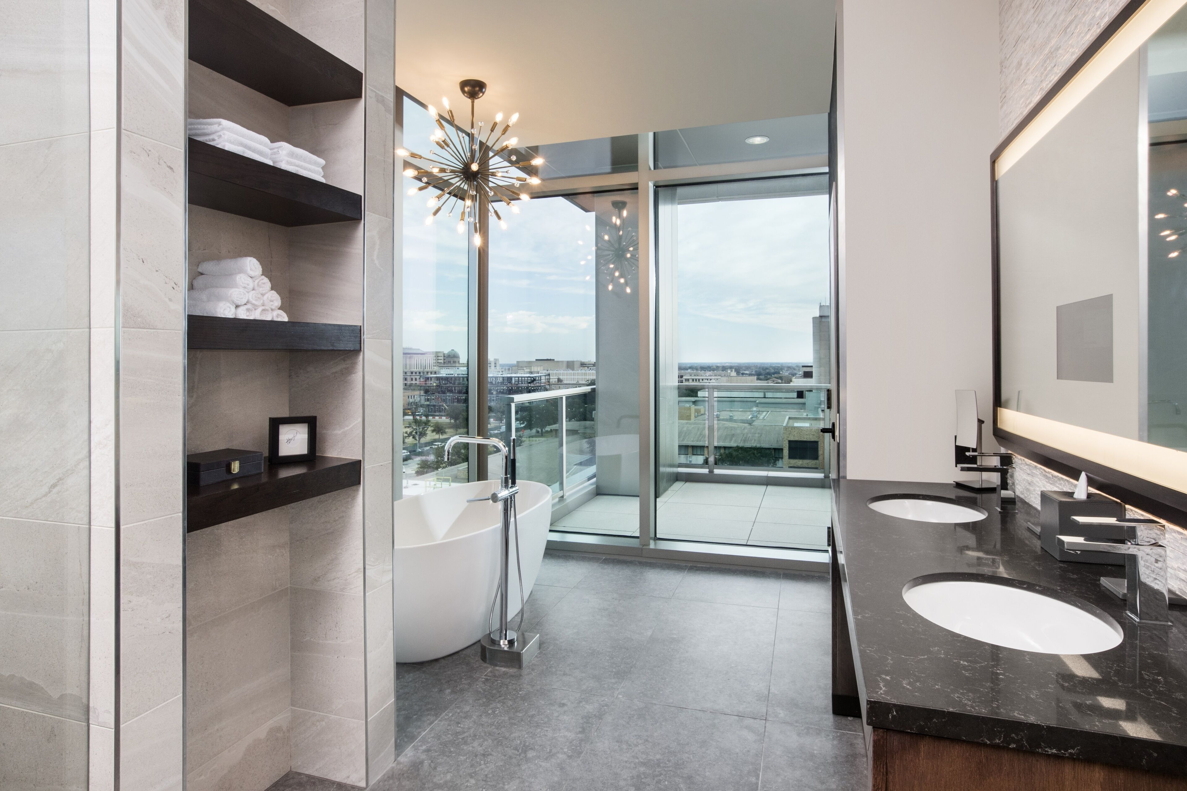 shower, free toiletries, hair dryer, bathrobes