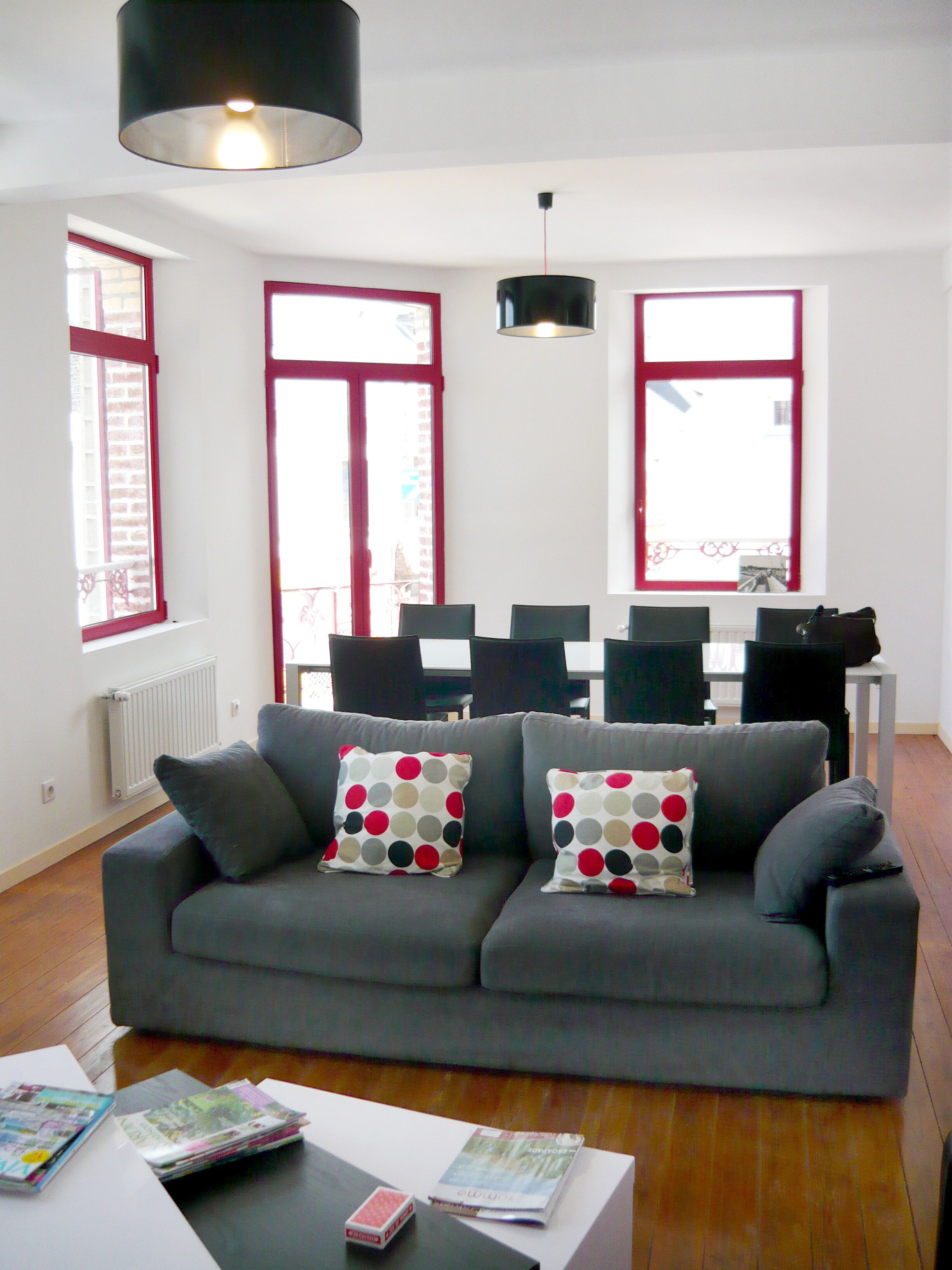 TV, DVD player, books