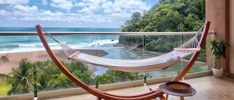 Deluxe Apartment, Multiple Bedrooms, Pool Access, Beachfront | Balcony
