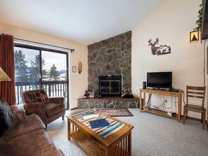 TV, fireplace, DVD player