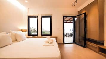 Suíte panorâmica, no andar executivo | Roupas de cama de algodão egípcio, roupas de cama premium