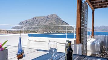 Suite panoramica, al piano executive | Terrazza/patio