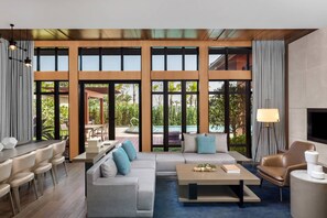 Villa, 1 Schlafzimmer, Balkon, Gartenblick | Wohnzimmer