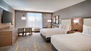 Schreibtisch, laptopgeeigneter Arbeitsplatz, Verdunkelungsvorhänge