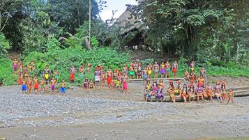 Plage, chaises longues, serviettes de plage