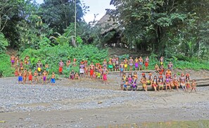 On the beach, sun-loungers, beach towels