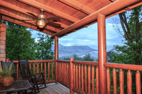 The views of Bluff Mountain in the distance are here at Hideaway Haven!