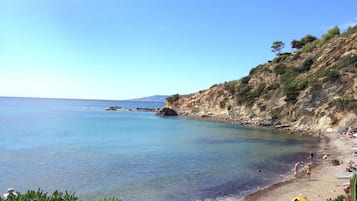 Sulla spiaggia, lettini da mare