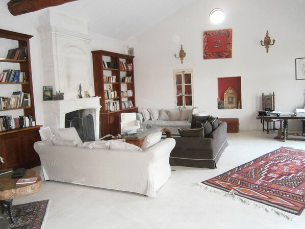 TV, fireplace, DVD player, ping pong - Charming 19th century mas in Provence (Saint-Étienne-Du-Grès)