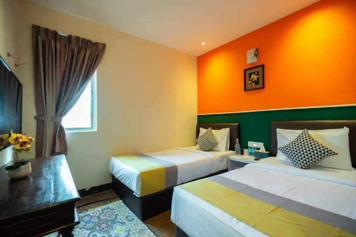 Blackout curtains, iron/ironing board, free WiFi, bed sheets