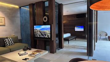 Villa, 1 chambre, piscine privée | Coin séjour