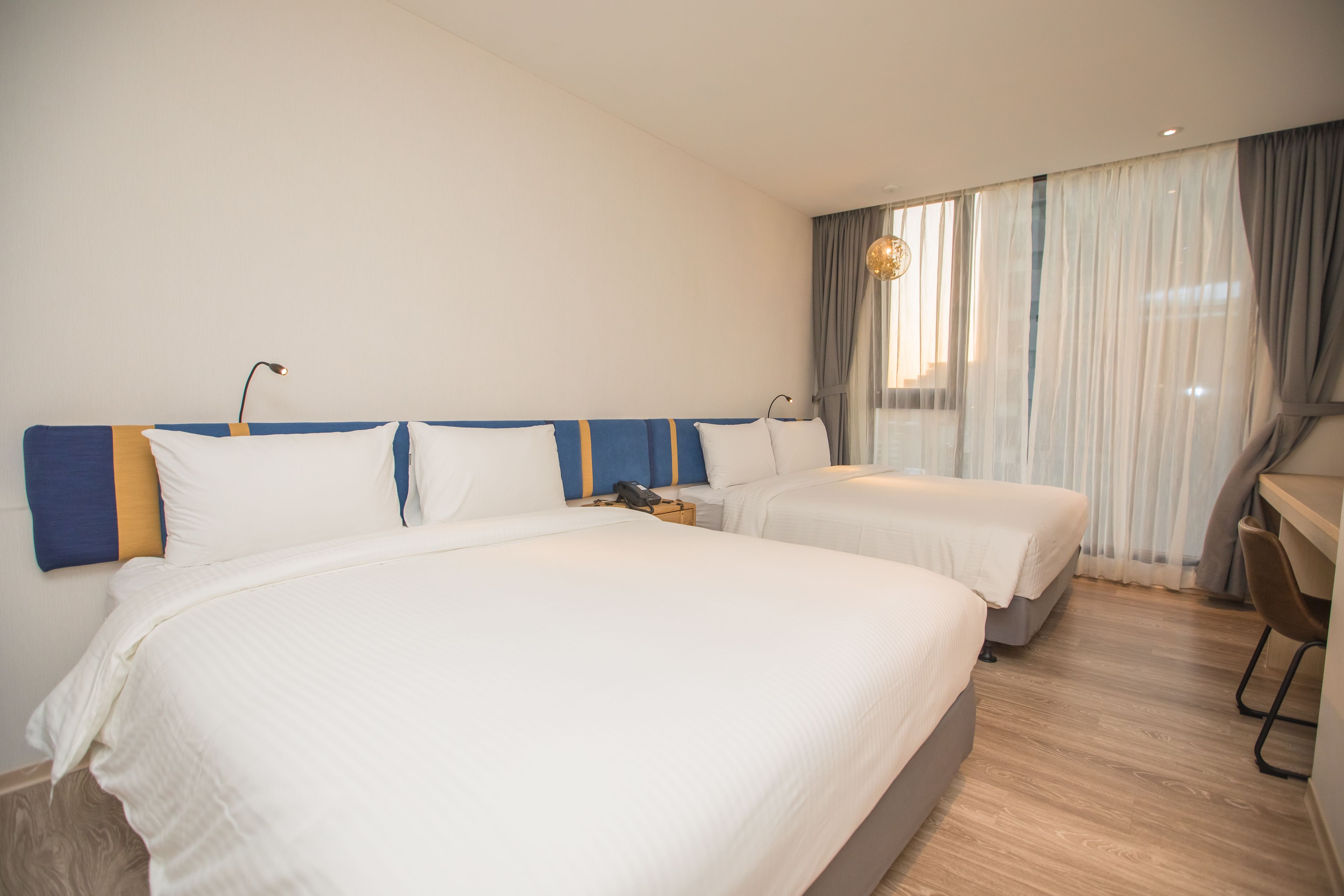 standard quadruple room, 2 double beds, concierge service | premium bedding, desk, blackout curtains, soundproofing