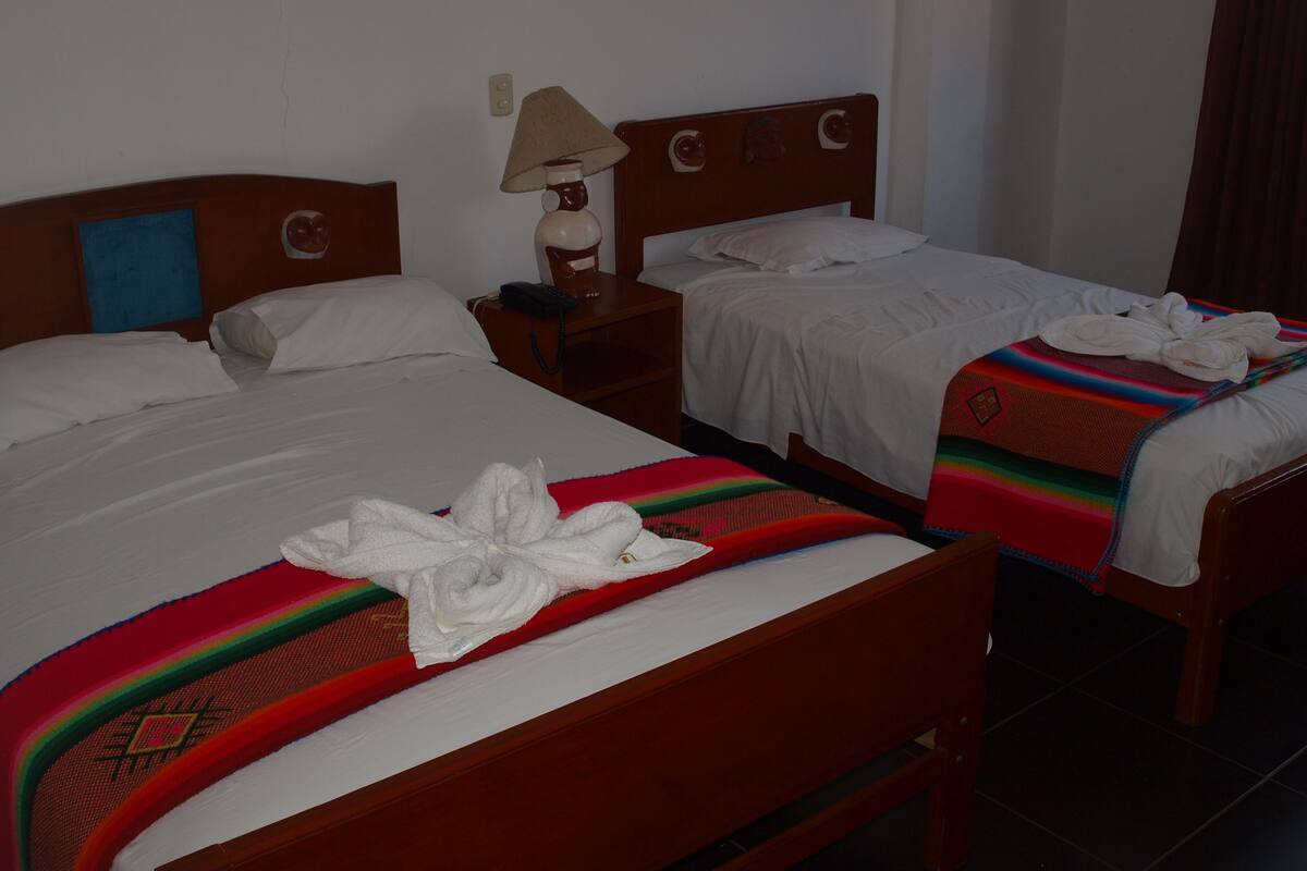 Desk, free WiFi, bed sheets
