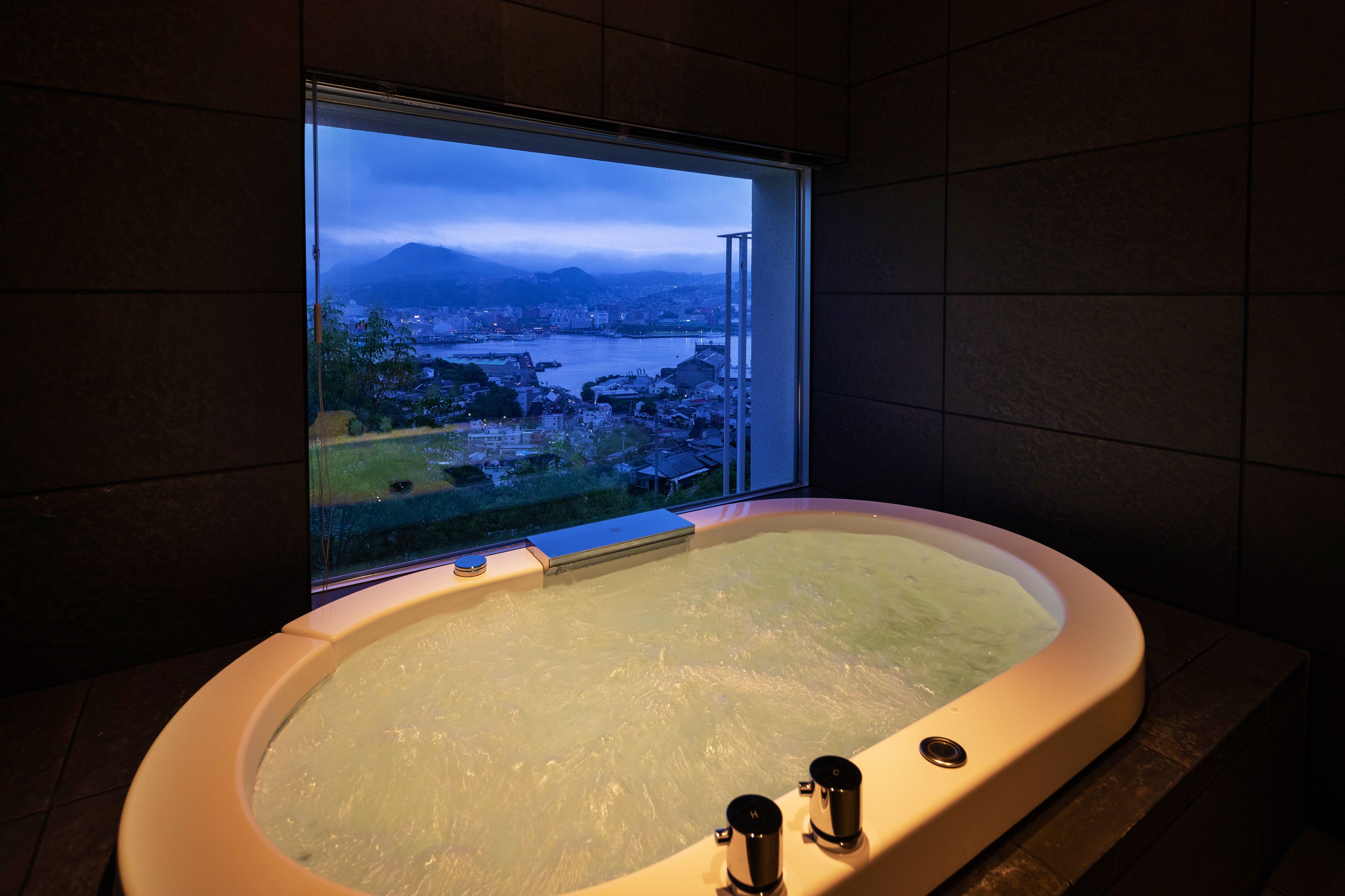 combined shower/bathtub, free toiletries, hair dryer, bathrobes