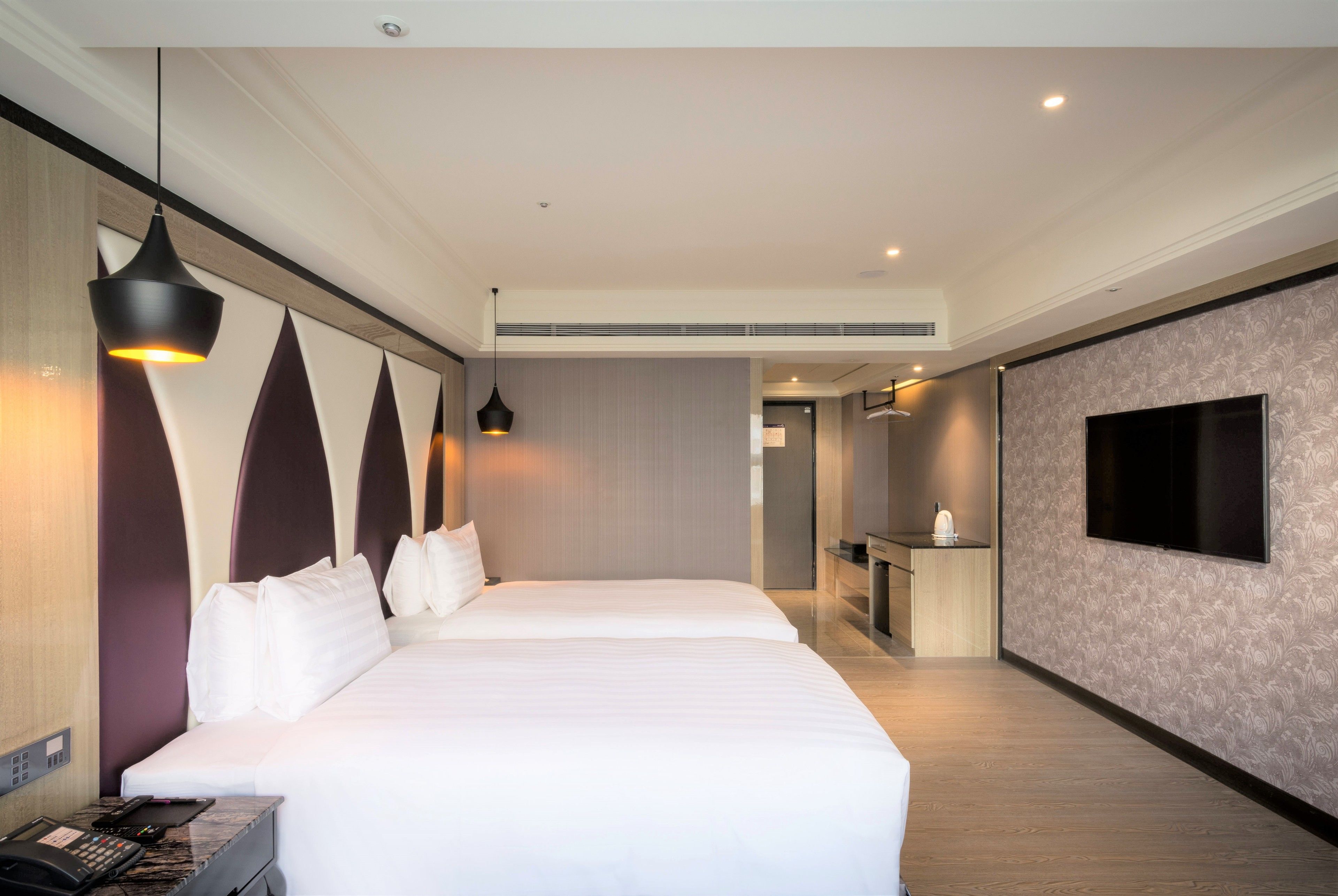 twin room | in-room safe, desk, blackout curtains, soundproofing